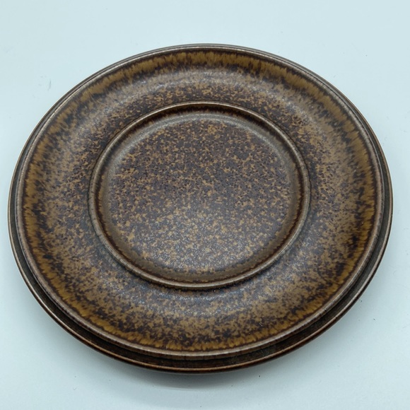 Ruska by Arabia of Finland - 3 Wide Flat Saucers - Picture 2 of 7